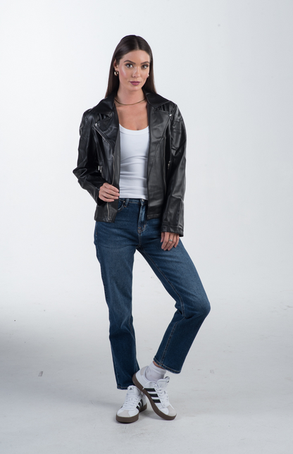 Audra Vegan Leather Moto Jacket