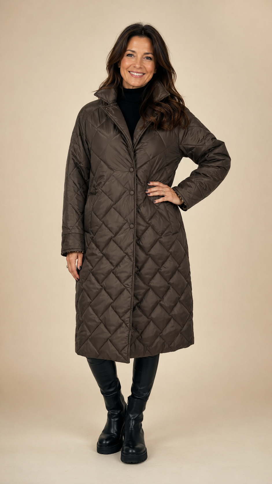 Ella | Reversible Quilted Jacket with Leopard Print Lining