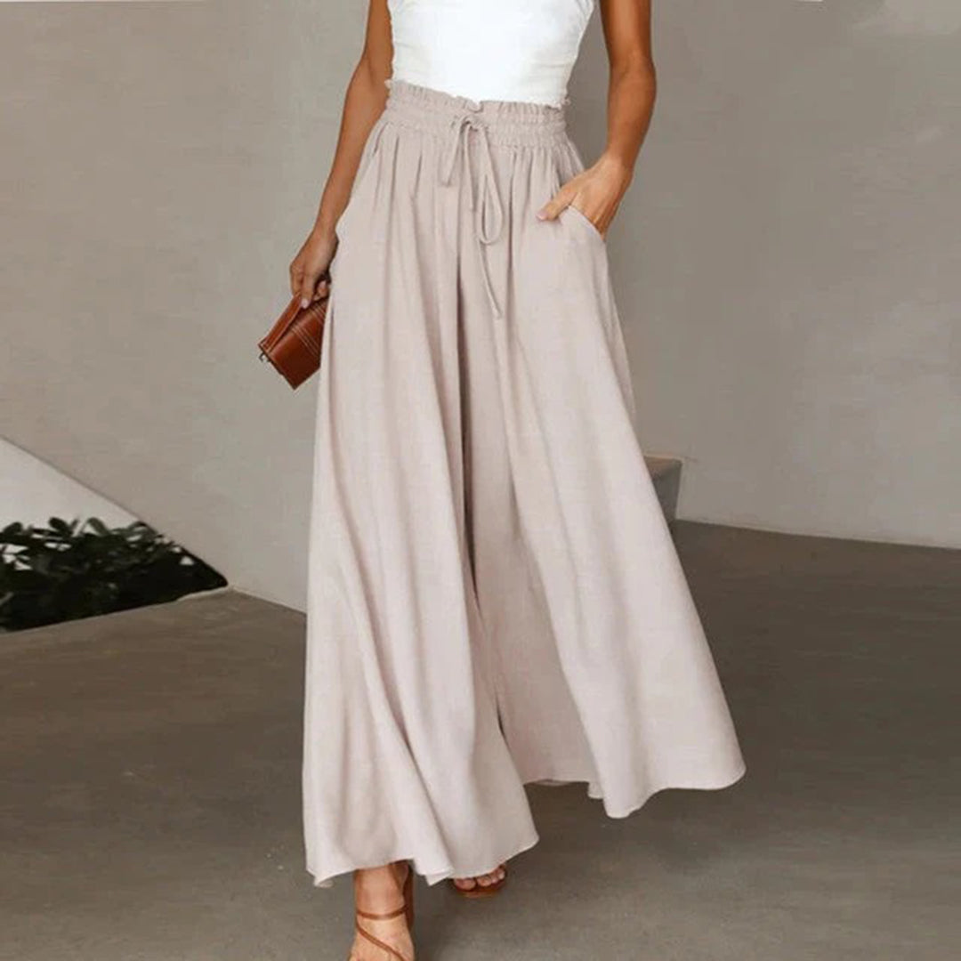 Flowing wide leg trousers for women