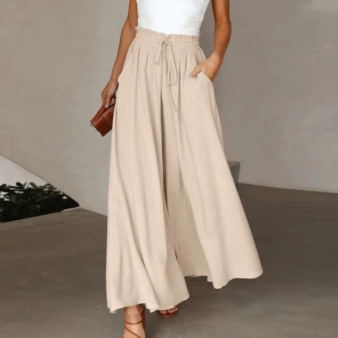 Flowing wide leg trousers for women
