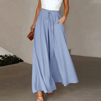 Flowing wide leg trousers for women