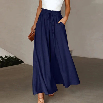 Flowing wide leg trousers for women