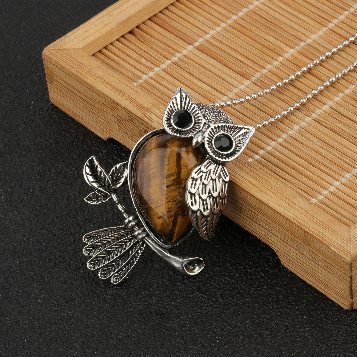 Crystal Owl Wisdom Pendant Necklace
