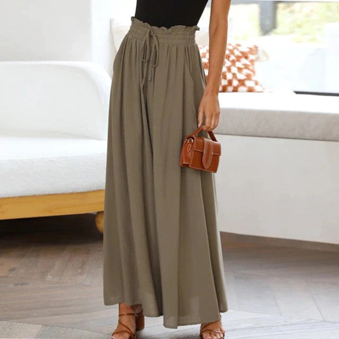 Flowing wide leg trousers for women