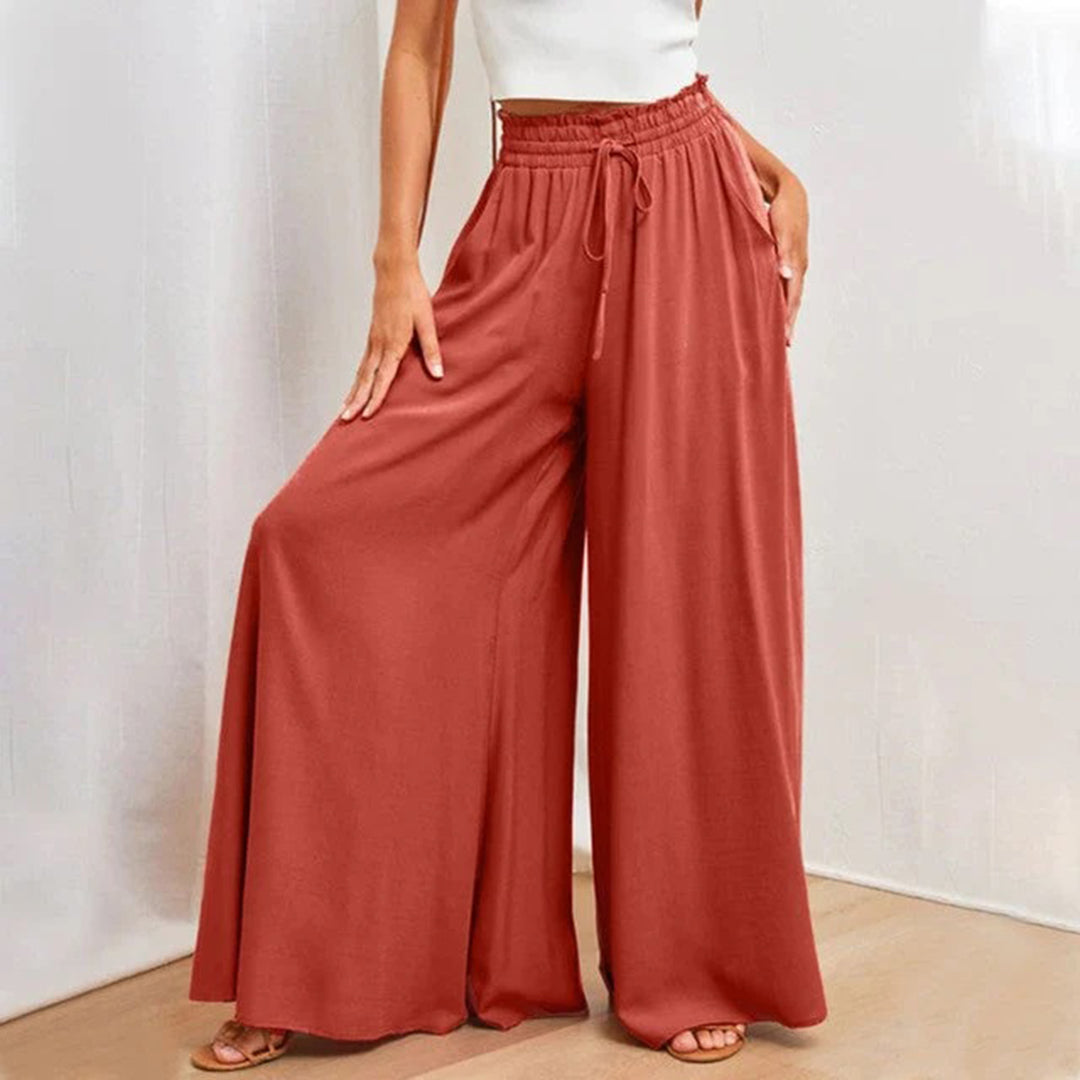 Flowing wide leg trousers for women