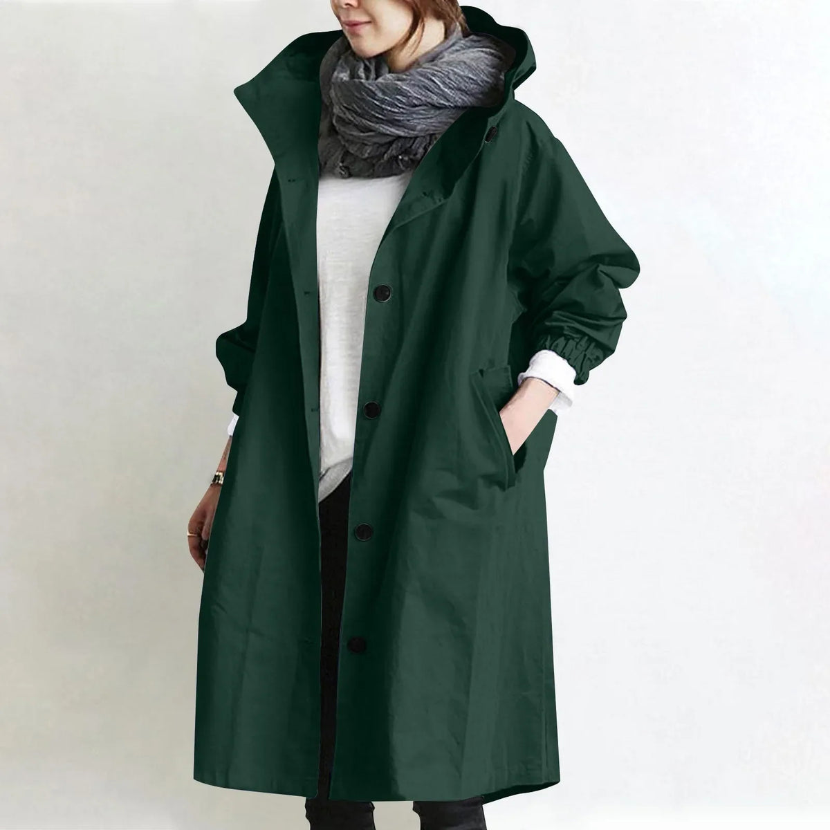 Theodora | Hooded Longline Trench Coat