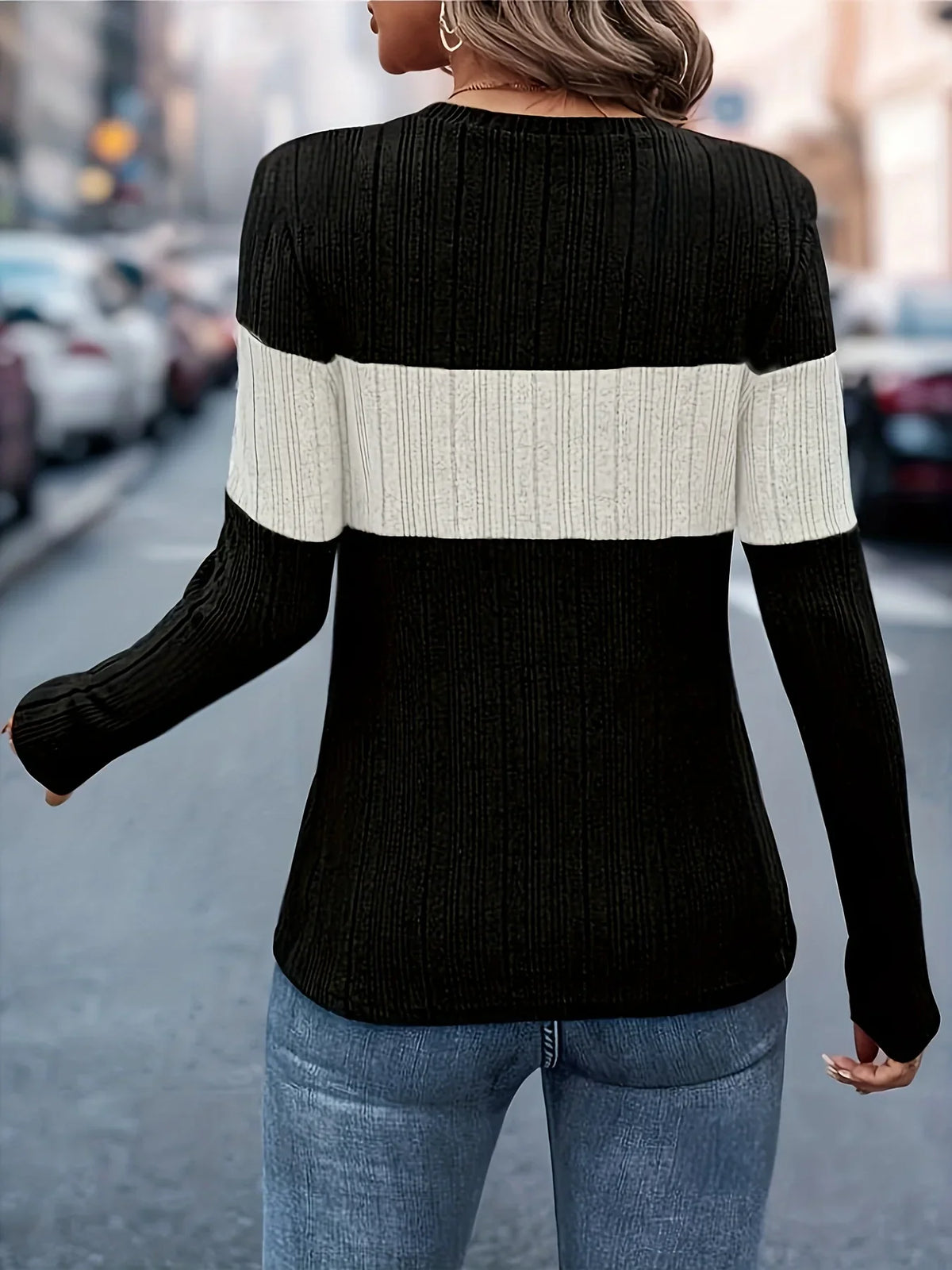 Béatrice | Colour Block Knit Sweater