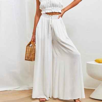 Flowing wide leg trousers for women