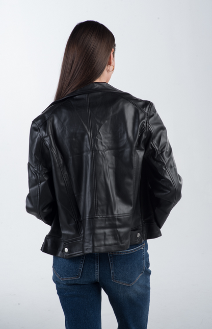 Audra Vegan Leather Moto Jacket