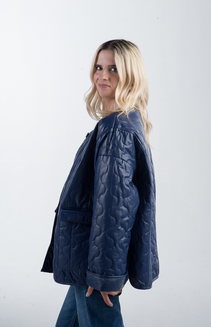 Ashlyn Quilted Vegan Leather Jacket