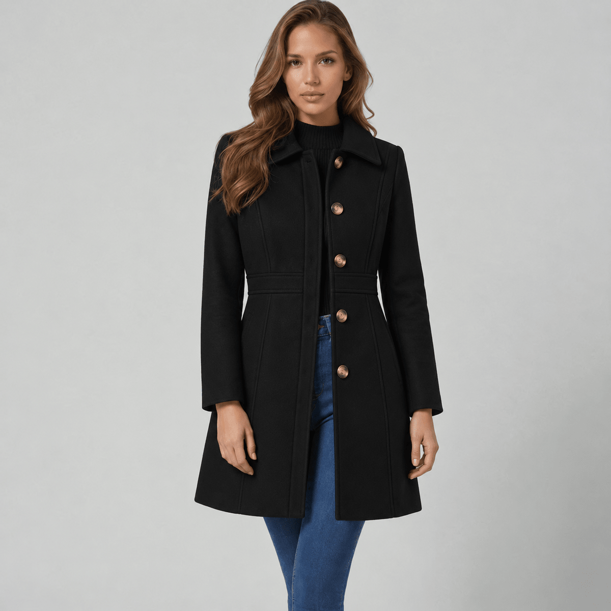 Josephine – Women's Coat with Button Placket