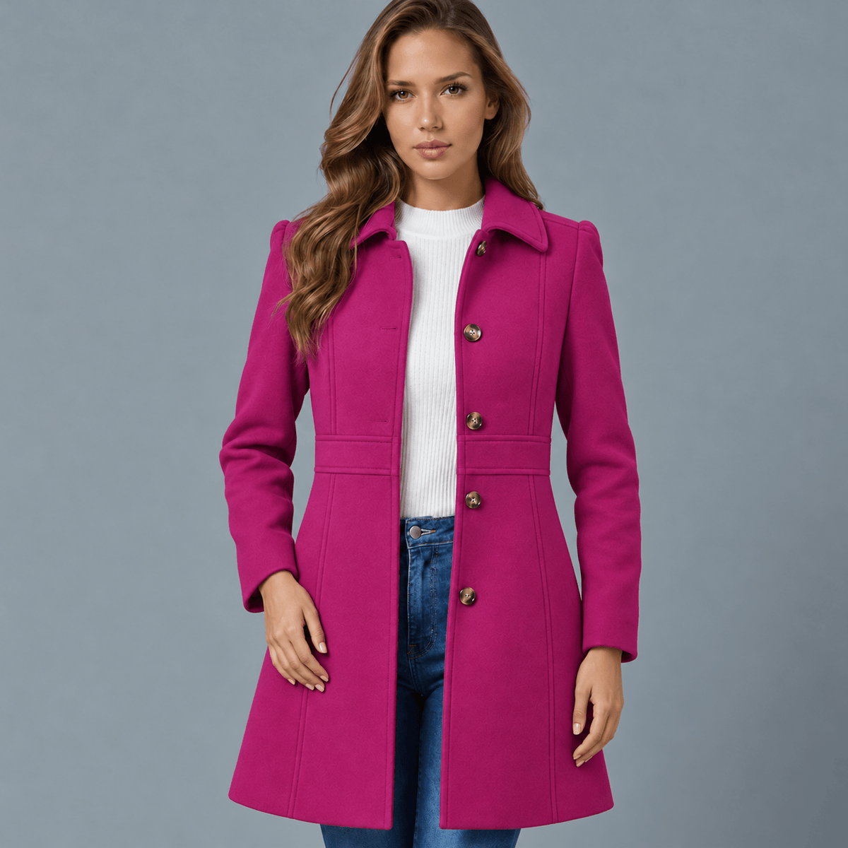 Josephine – Women's Coat with Button Placket
