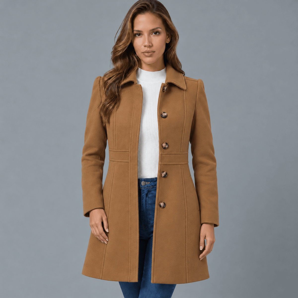 Josephine – Women's Coat with Button Placket